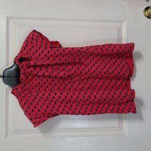 Cotton scotty dog blouse size UK 10
